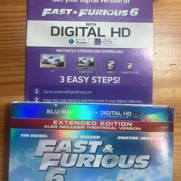Fast & Furious 6 (Blu-Ray+DVD+Digital) Very Good $7 - Picture 7 of 7